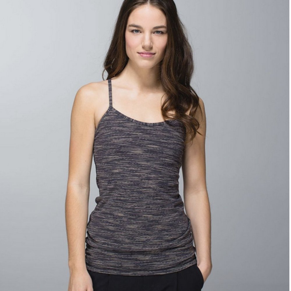 Lululemon Power Y Tank Wee Are From Space Black Cashew Sz 8